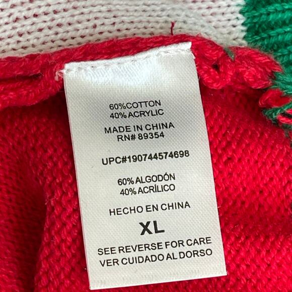 To Be Jolly NAUGHTY OR NICE Changeable Sequin Ugly Christmas Sweater Size XL - Picture 5 of 5